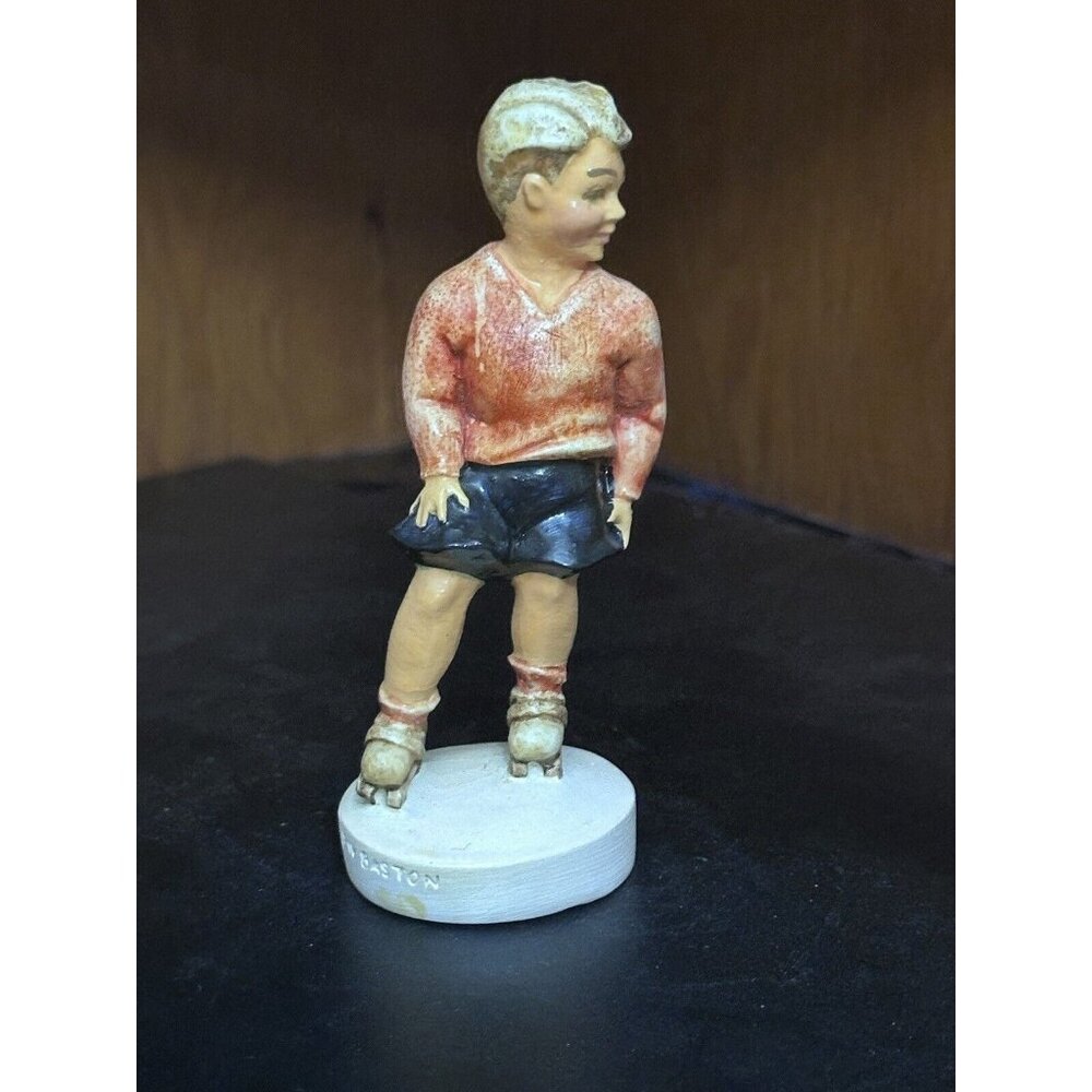 Vintage Sebastian Miniatures Sidewalk Days Boy Roller Skates Skater Figurine